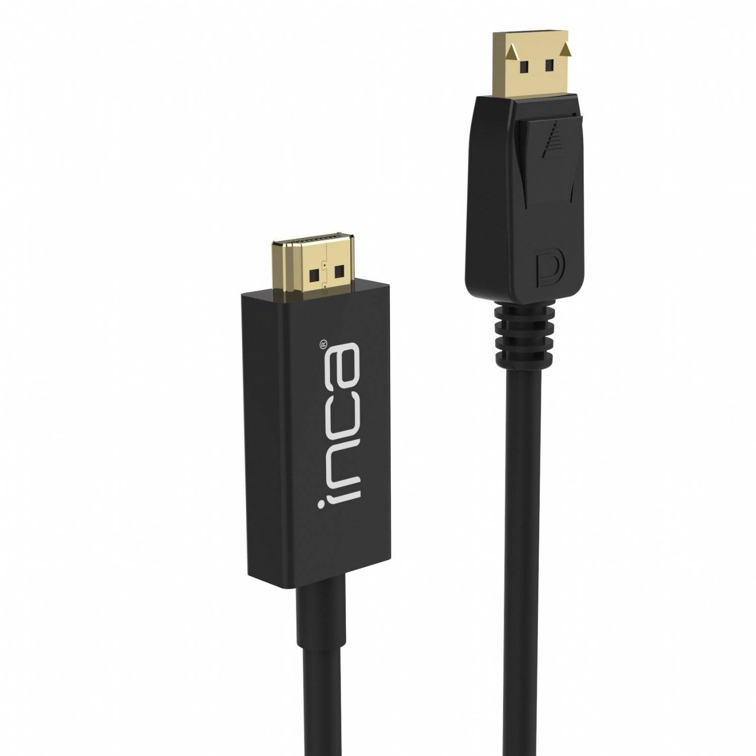 Connessione Inca ad alta definizione: cavo da DisplayPort a HDMI da 1,8 m per risoluzione 4K (30 Hz), nero-0