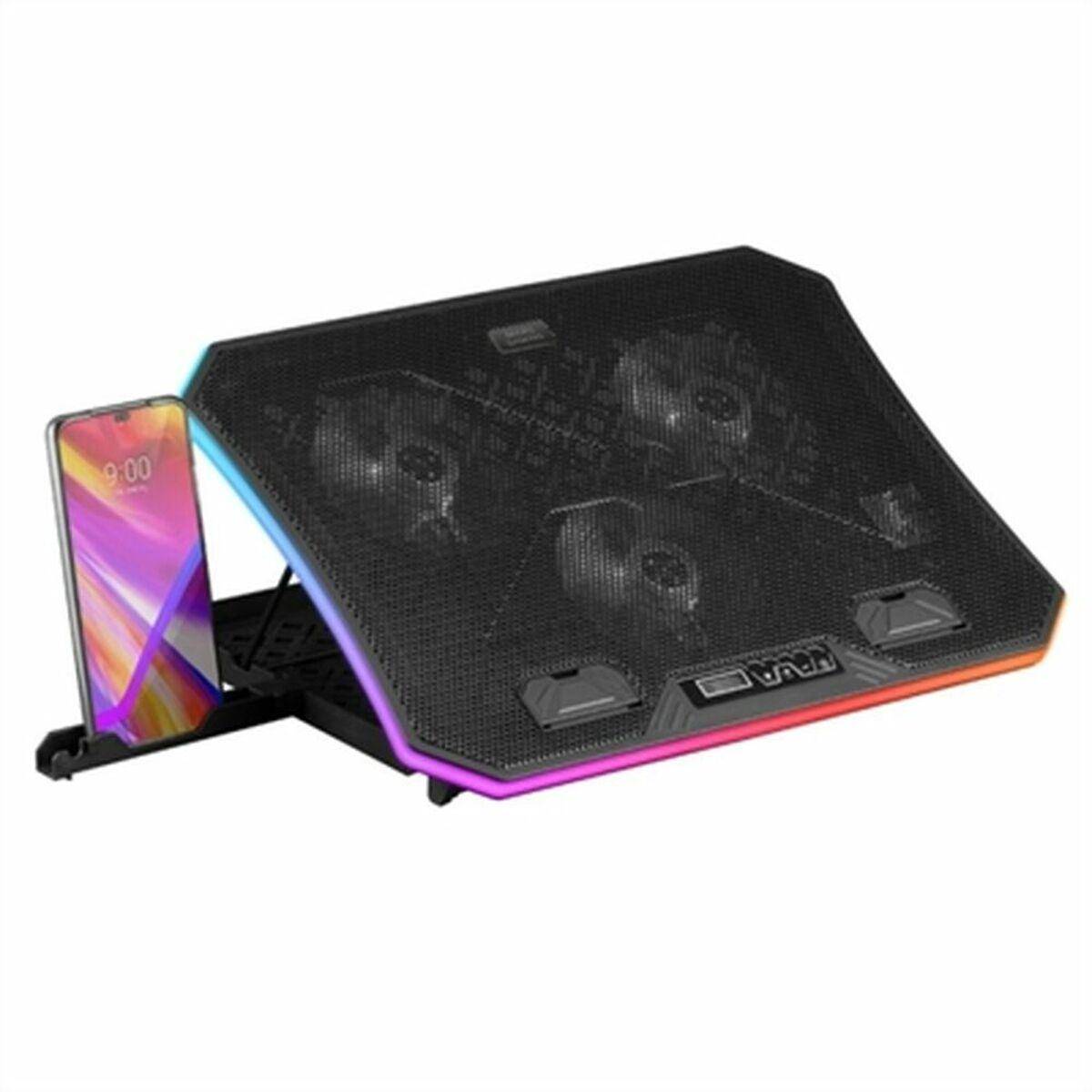 SUPPORT VENTILÃƒâEUR° MARS GAMING MNBC6 RGB 19MAX (NOIR)