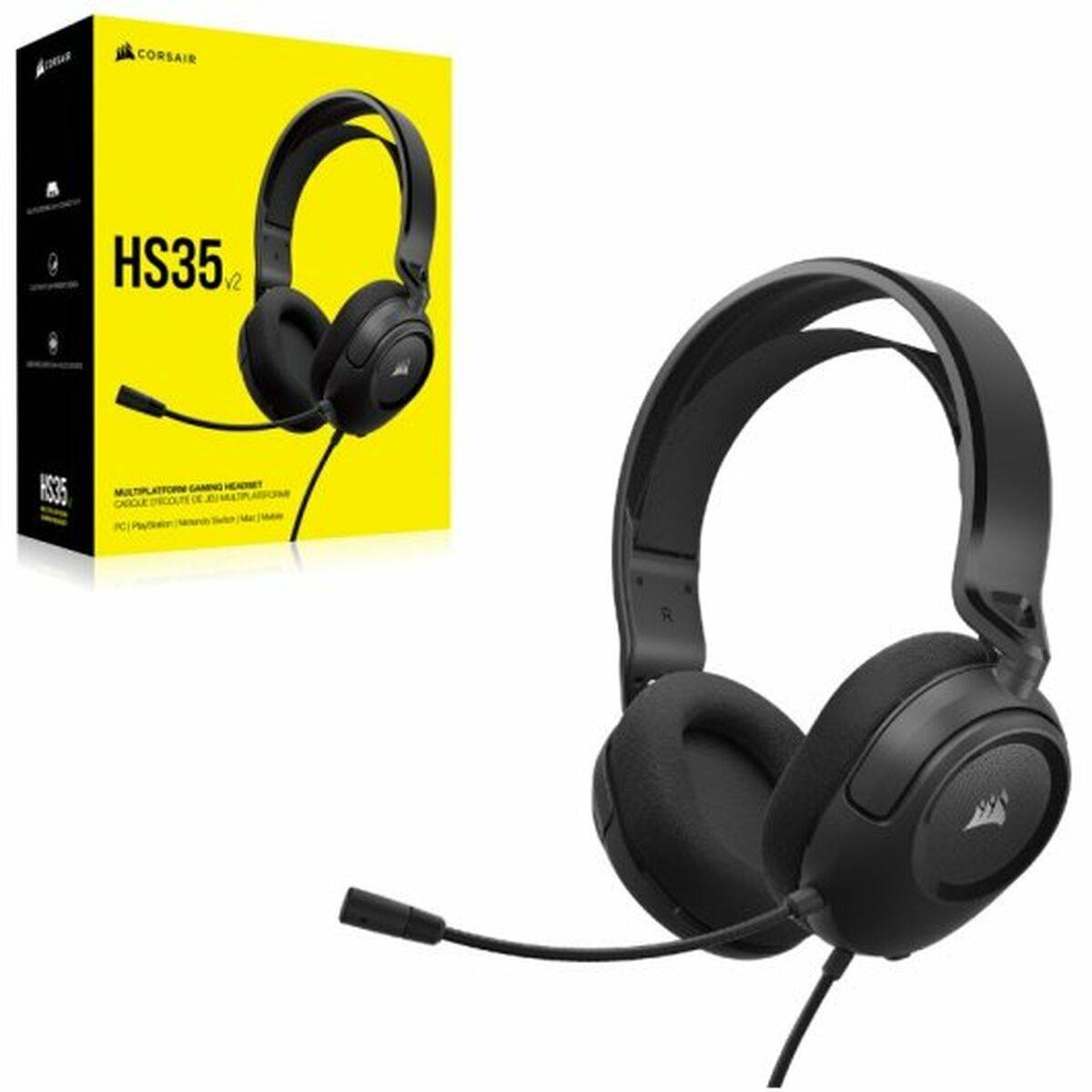 Corsair HS35 v2 Cuffie Cablato a Padiglione gaming Carbonio-0