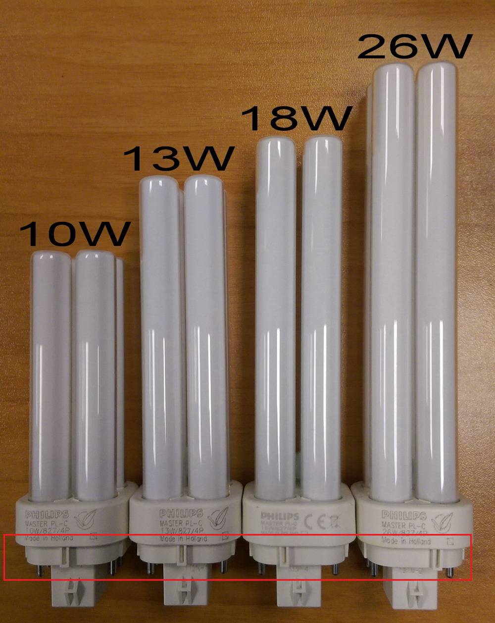 Philips MASTER PL-C 4 Pin lampada fluorescente 13 W G24q-1 Bianco caldo - Nuovo-1