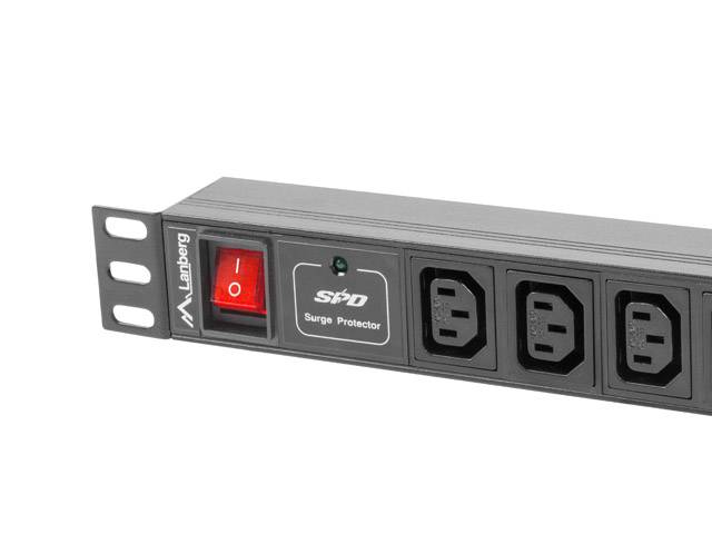 Ciabatta Multipresa Lanberg PDU-10I-0200-IEC-BK Nero-1