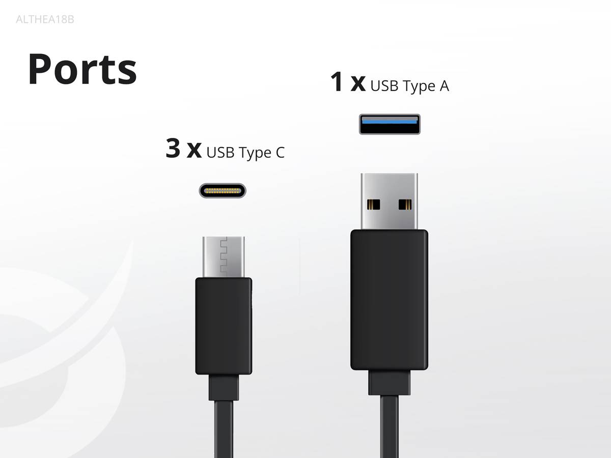 Conceptronic Ladegerät 4Port 100W 3xUSB-C 1xUSB-A+3-in-1 sw (ALTHEA18B)-4