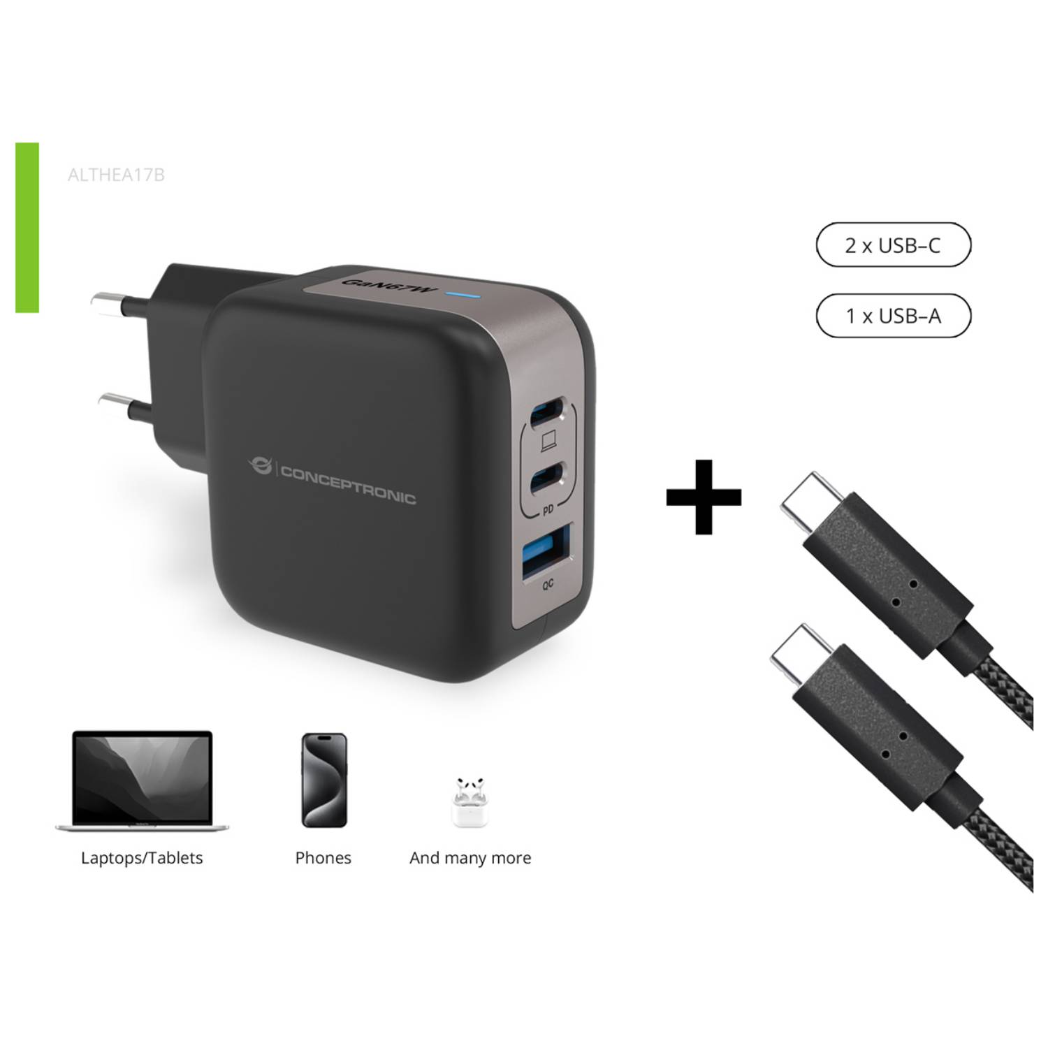 3-PORT 67W GAN USB PD CHARGER-1