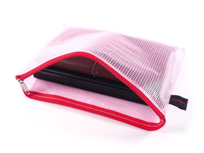 Borsa con cerniera FolderSys 24,4 cm x 19 cm rossa-1