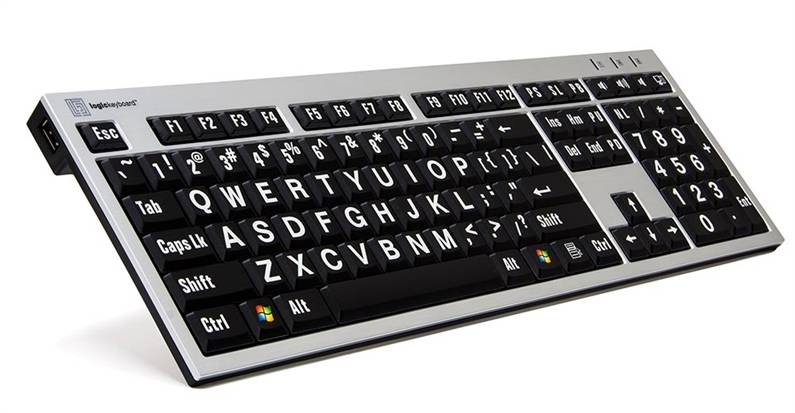 Logickeyboard LKB-LPRNTWB-AJPU USB Französisch Schwarz - Silber (LKB-LPRNTWB-AJPU-FR)-0
