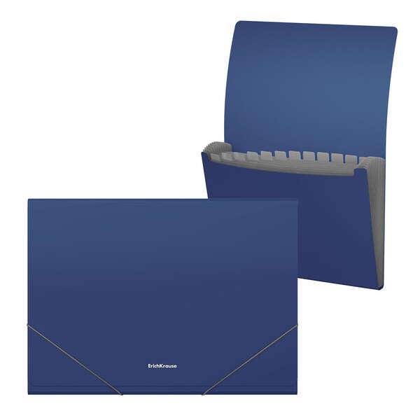 Erichkrause Matt Classic Cartella/classificatore con 12 cover A4 - finitura mate - colore blu-0