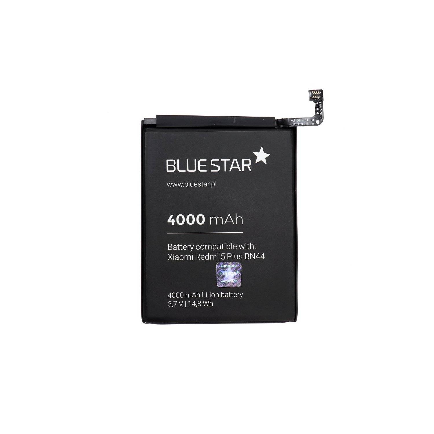 Sostituzione batteria Bluestar compatibile con XIAOMI REDMI 5 PLUS 4000mAh Batteria di scambio Li-lon Accu BN44-0