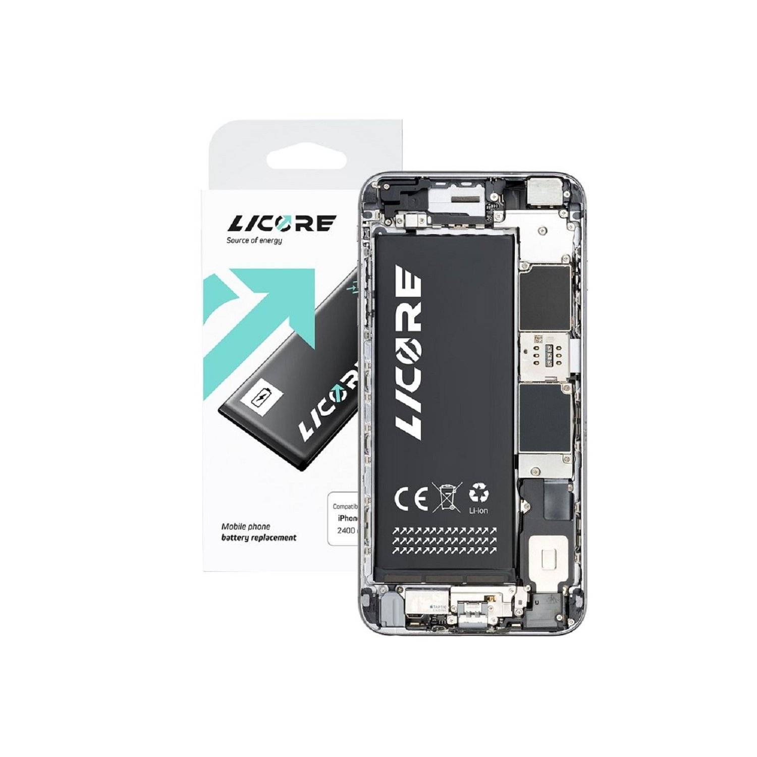 Sostituzione batteria Licore compatibile con batteria di ricambio Li-lon da 2227 mAh per iPhone 12 Mini-1