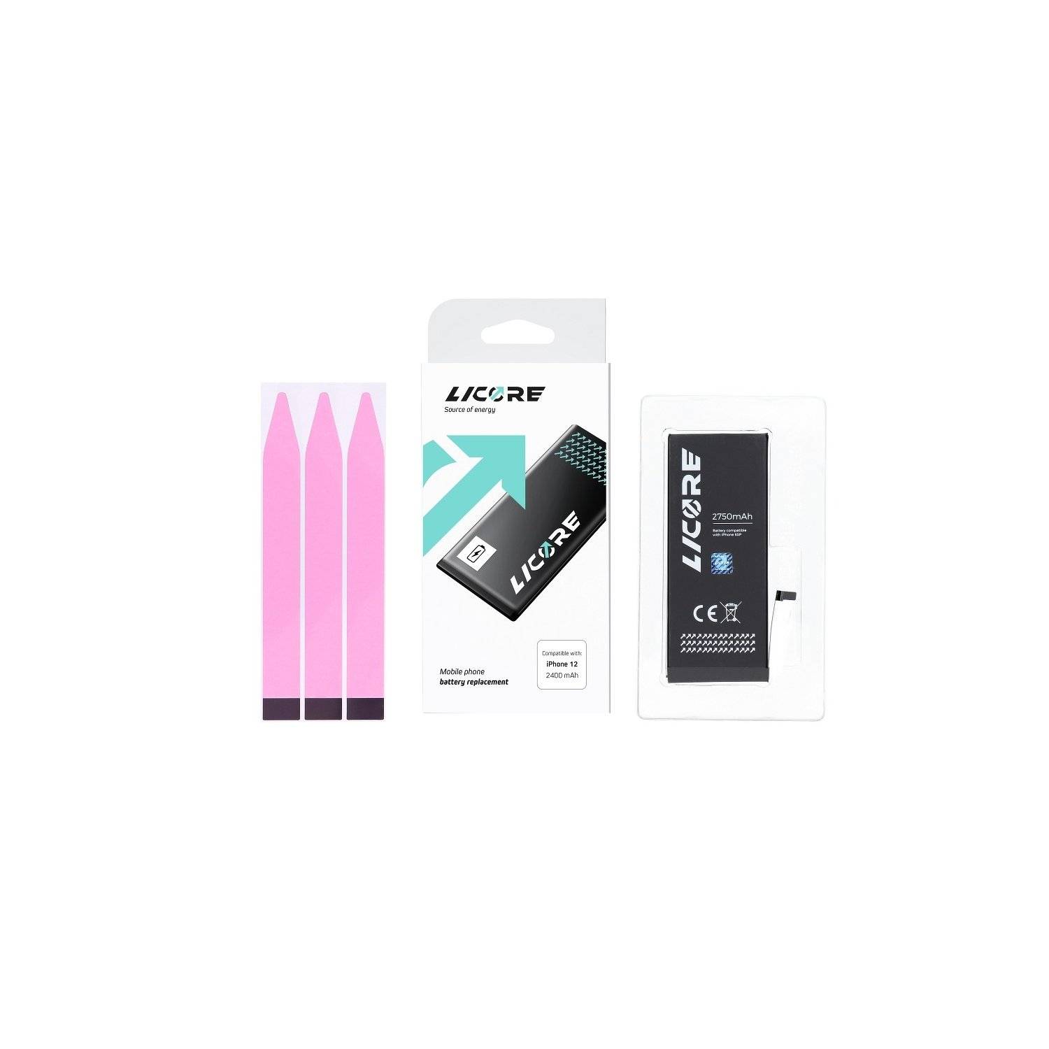 Sostituzione della batteria Licore compatibile con iPhone 6 Batteria di ricambio Li-lon da 1810 mAh Accu-2
