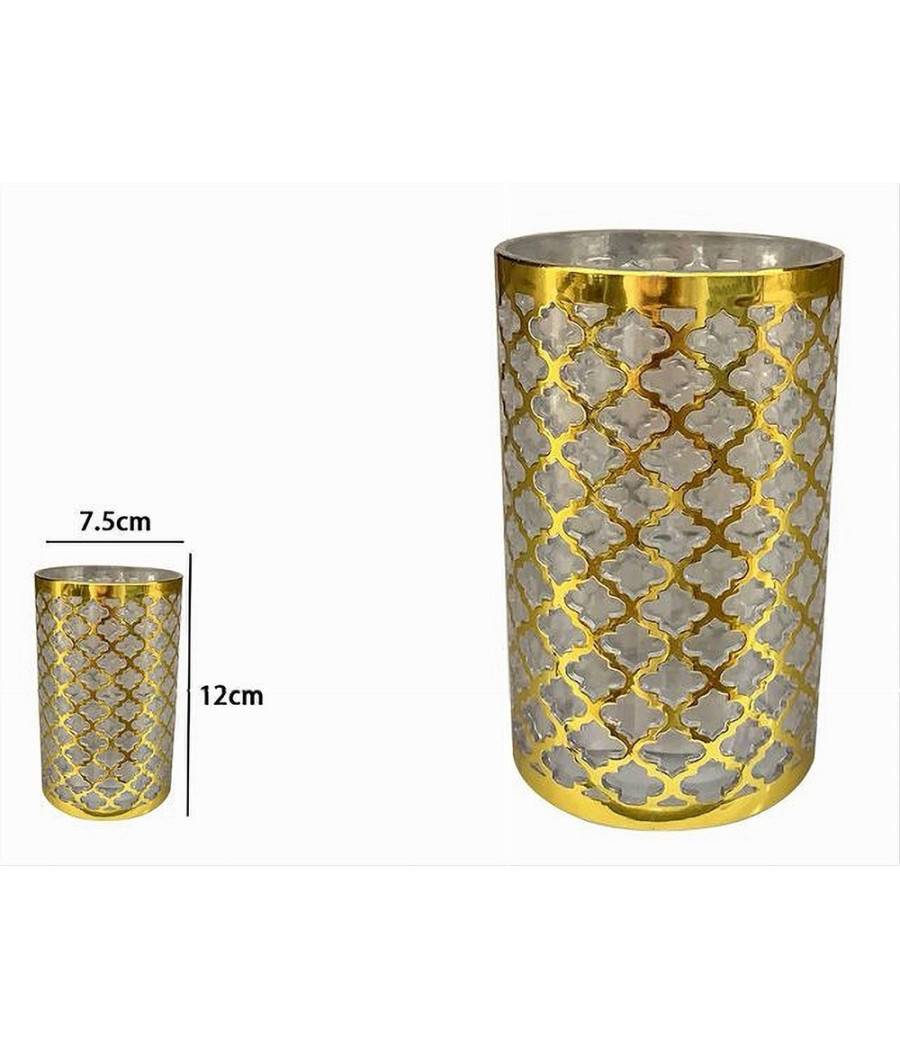 Bicchiere Porta Spazzolini Accessorio Bagno Oro Stile Barocco Arredo Bagni 59104 --1
