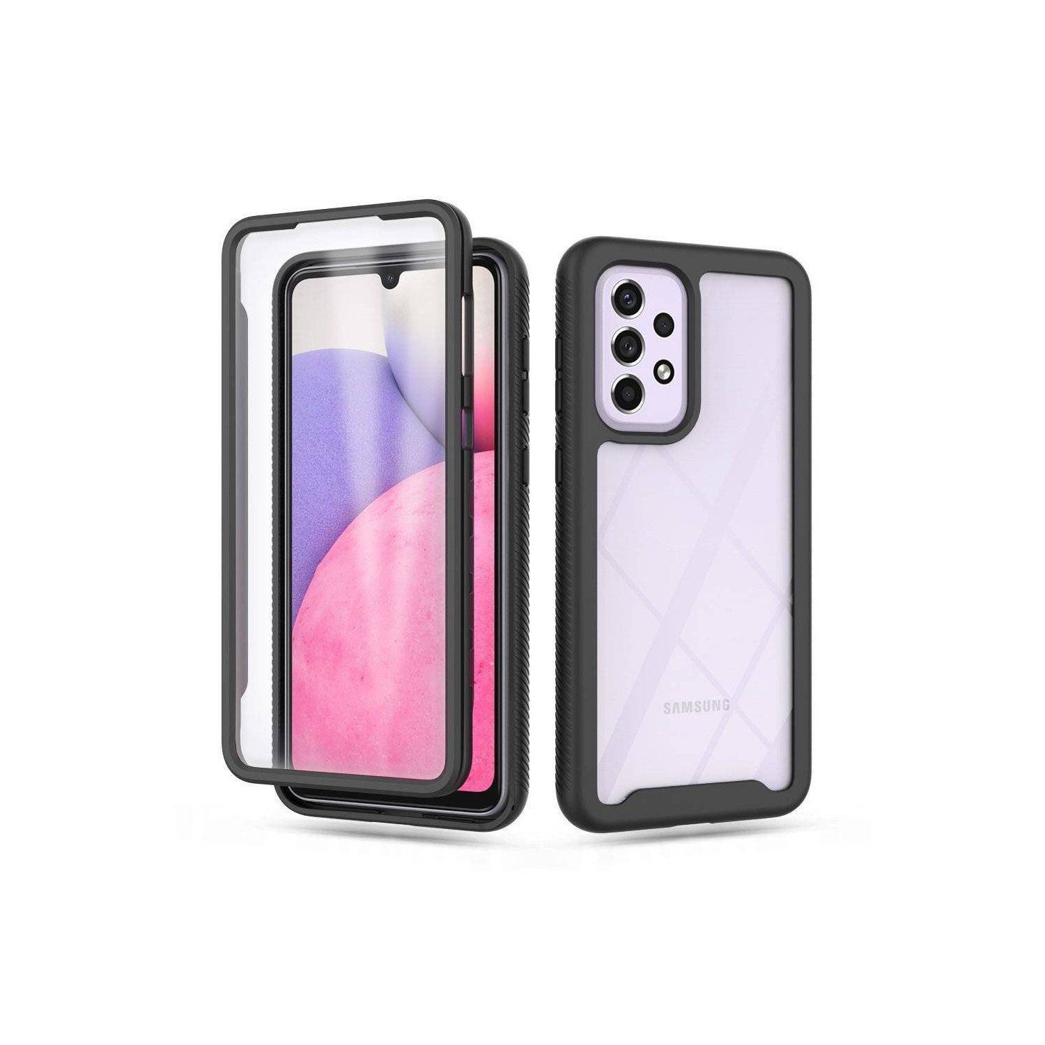 Custodia protettiva a 360° con vetro protettivo per Xiaomi Redmi Note 12 Pro-0