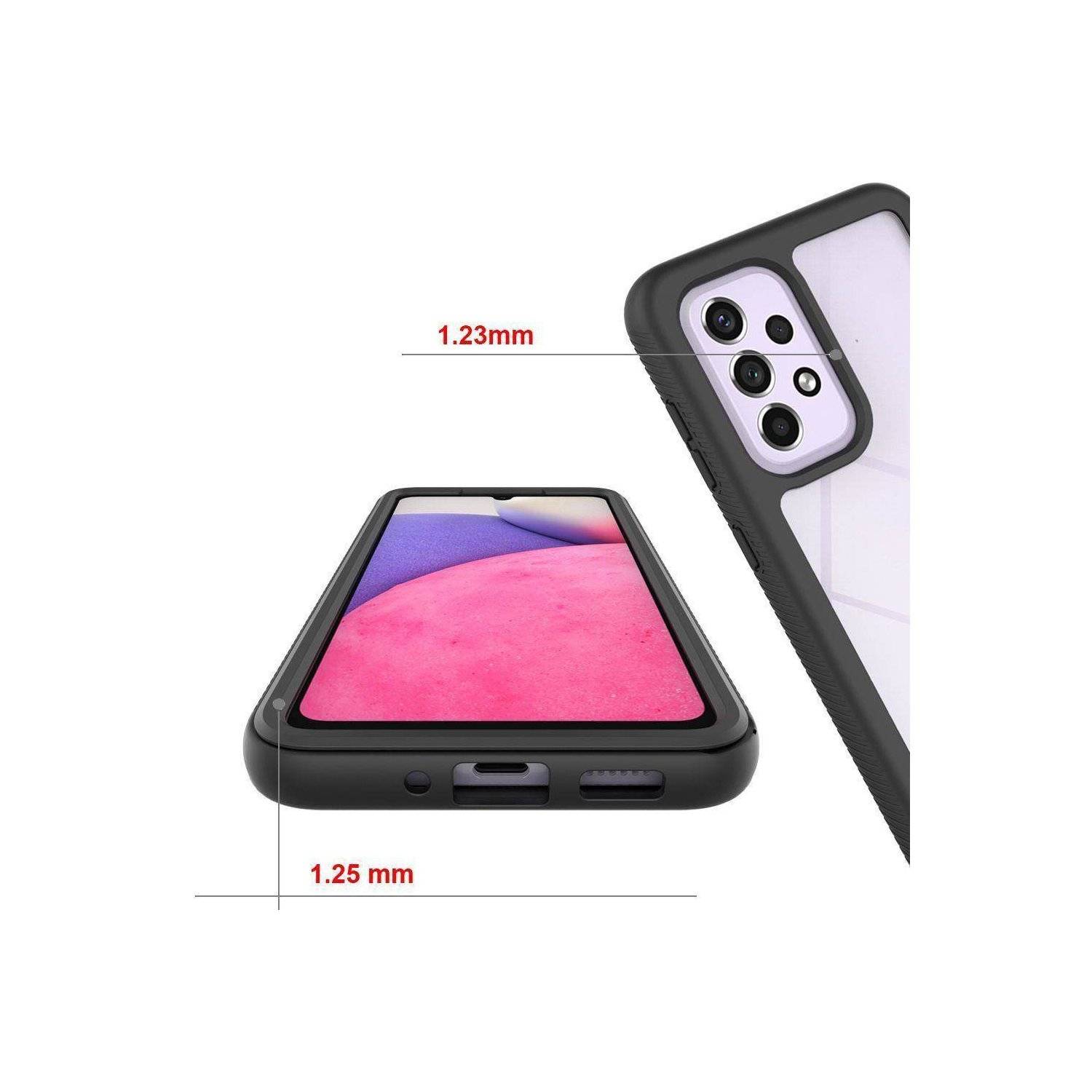 Custodia protettiva a 360° con vetro protettivo per Xiaomi Redmi Note 12 Pro-2