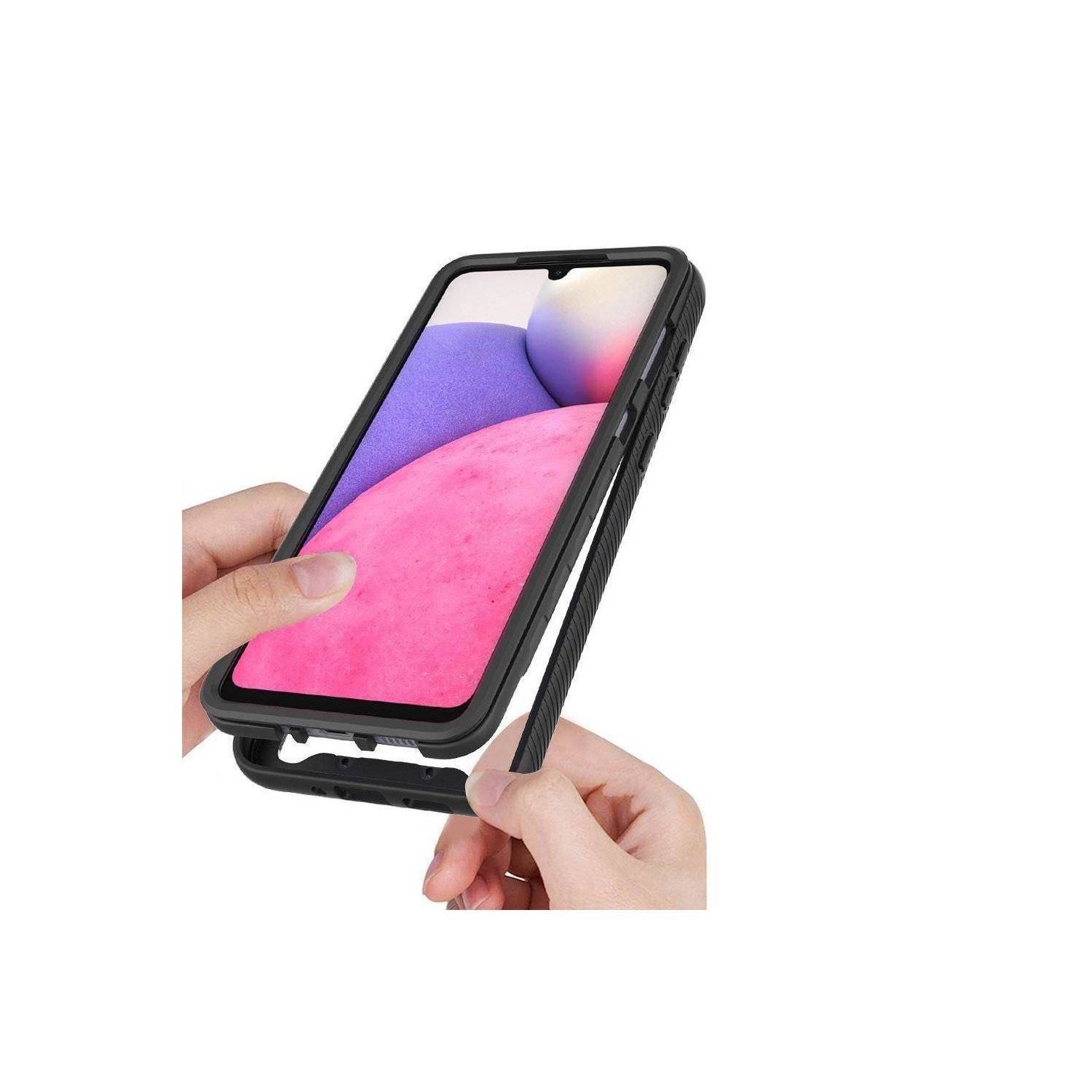 Custodia protettiva a 360° con vetro protettivo per Xiaomi Redmi Note 12 Pro-4