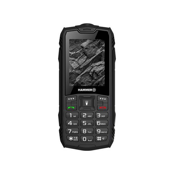 Cellulare HAMMER ROCK 2G, display 2.4, 1800 mAh, 32 MB nero da cantiere