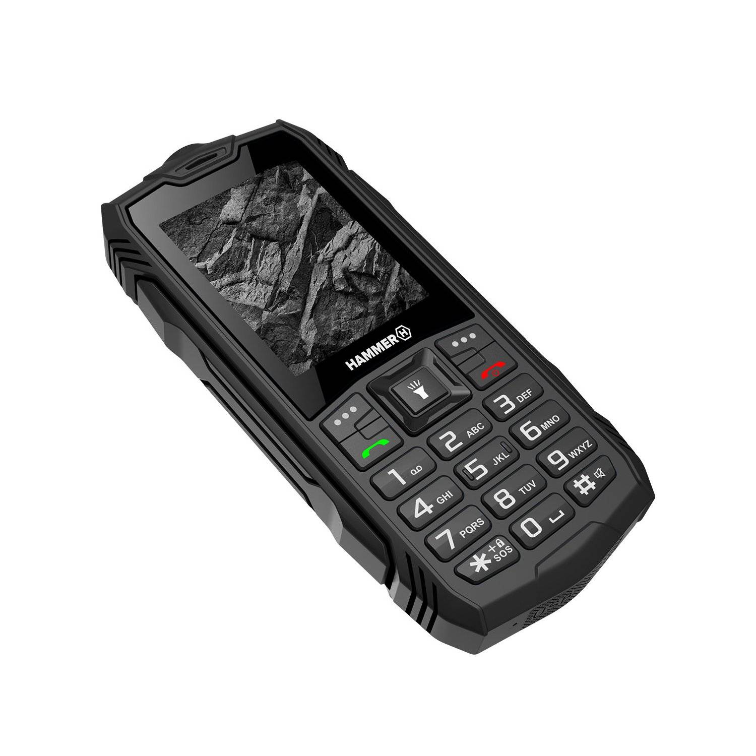 Cellulare HAMMER ROCK 2G, display 2.4, 1800 mAh, 32 MB nero da cantiere-2
