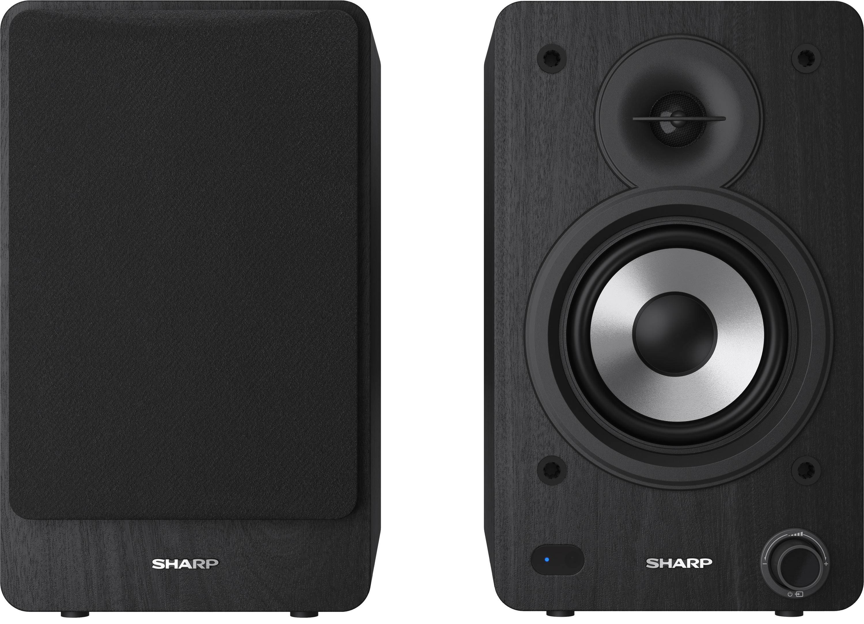 Sharp Bookshelf Speakers 2-vie Nero Con cavo e senza cavo 60 W-1