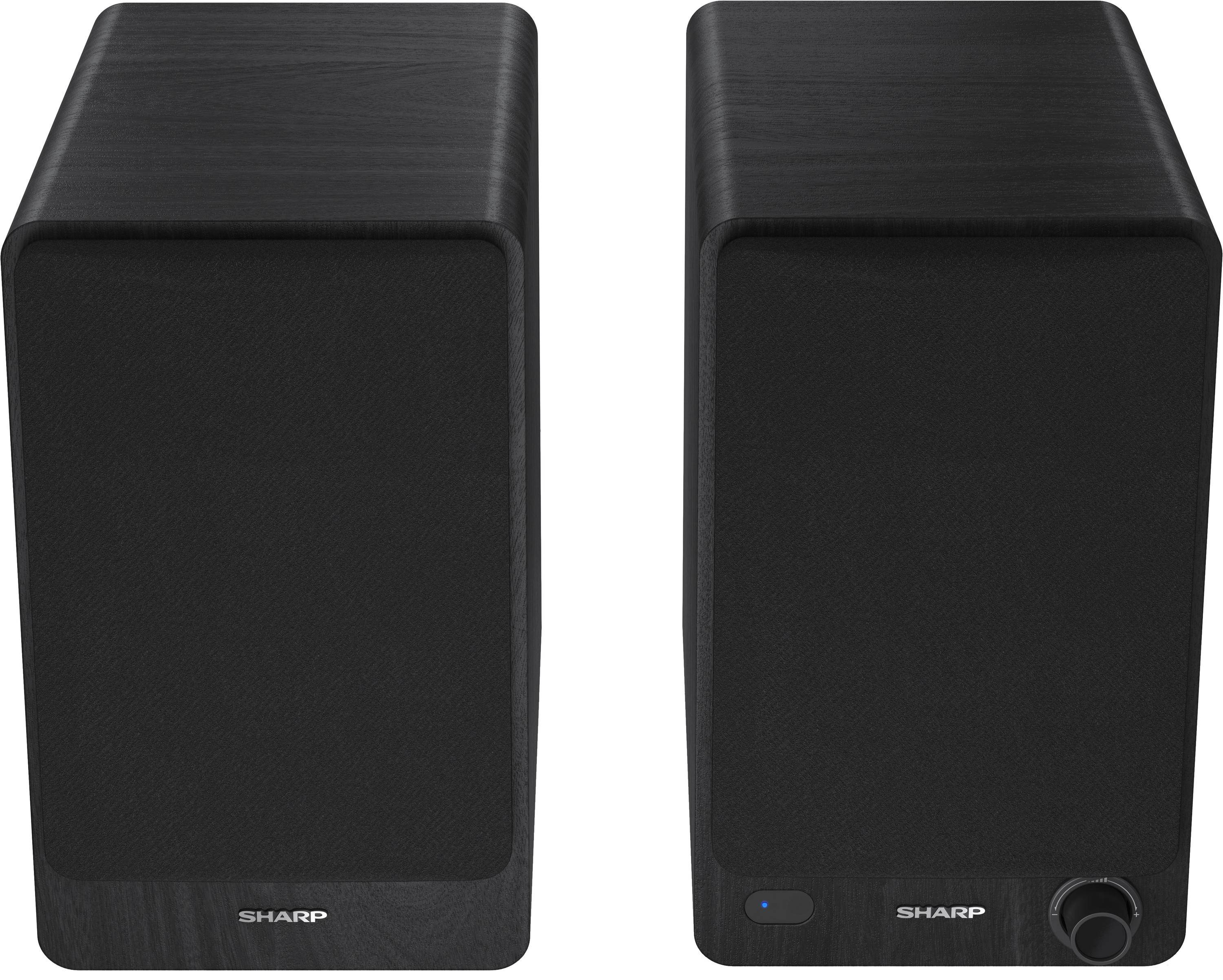 Sharp Bookshelf Speakers 2-vie Nero Con cavo e senza cavo 60 W-4
