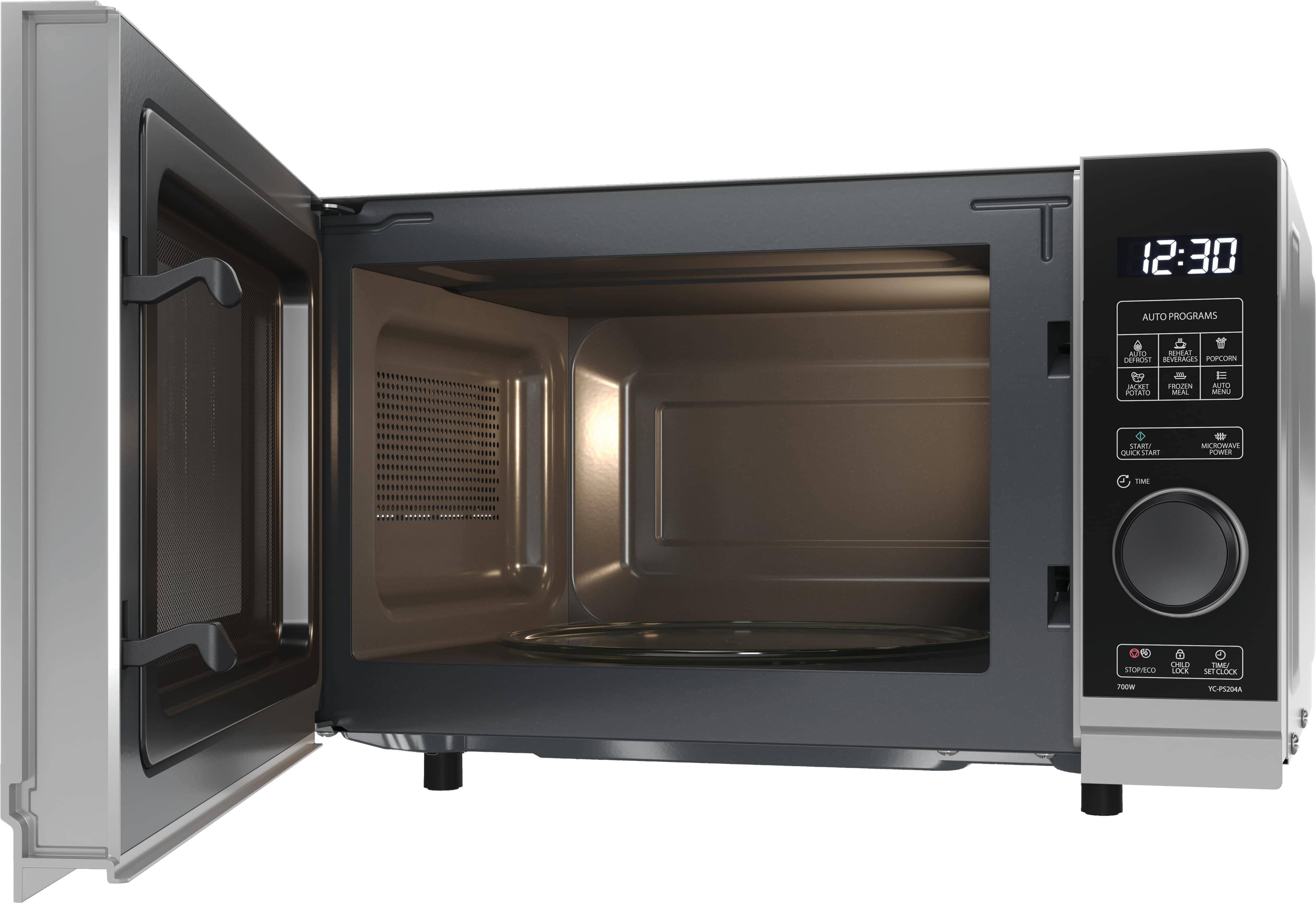 Immagine simbolo per Sharp YC-PS204AE-S Forno a microonde Argento/Nero 700 W