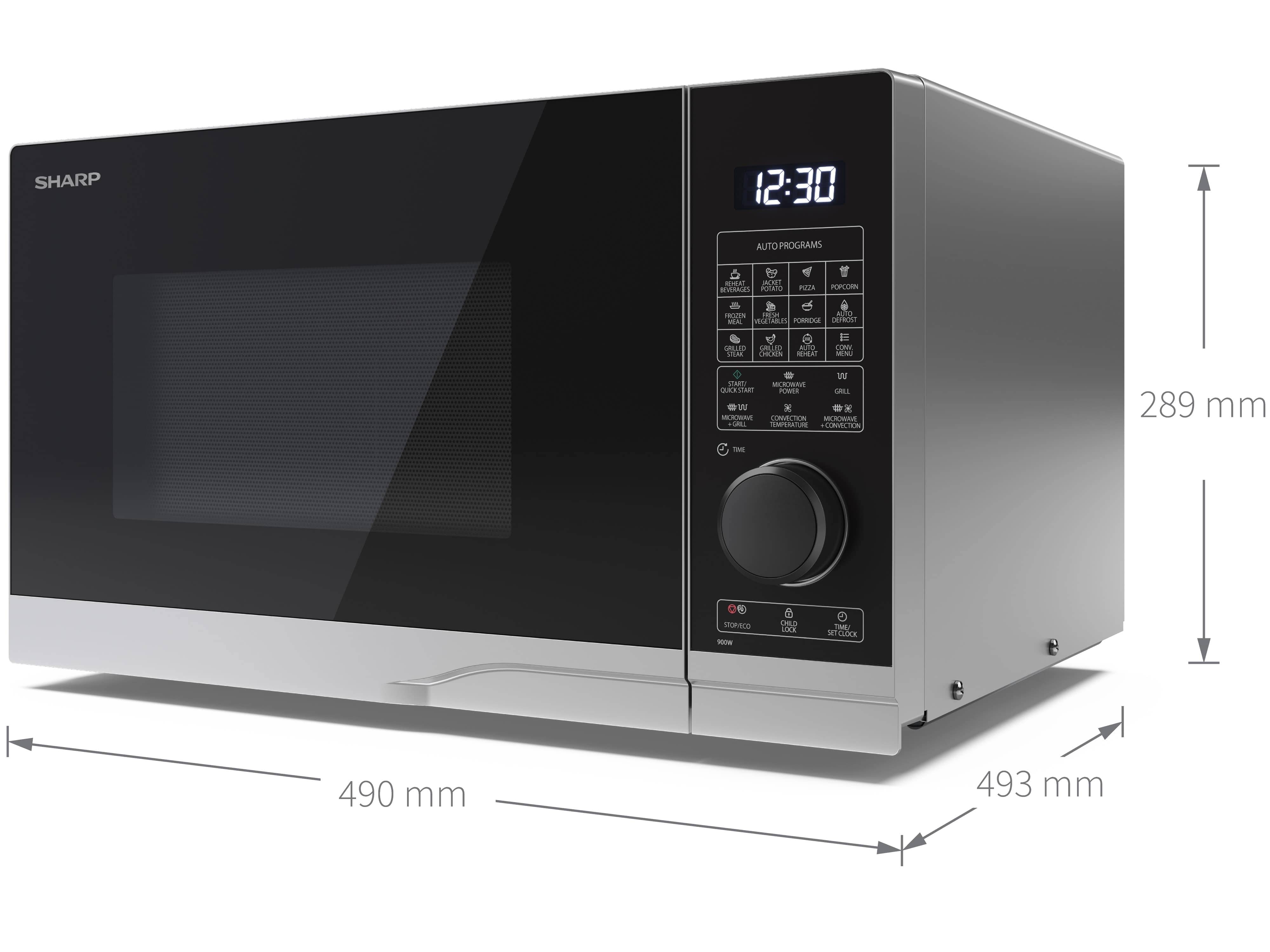 Immagine simbolo per SHARP YC-PC254AE-S FORNO MICROONDE DIGITALE SHARP ITALIA - 25LT 1200 WATT GRILL