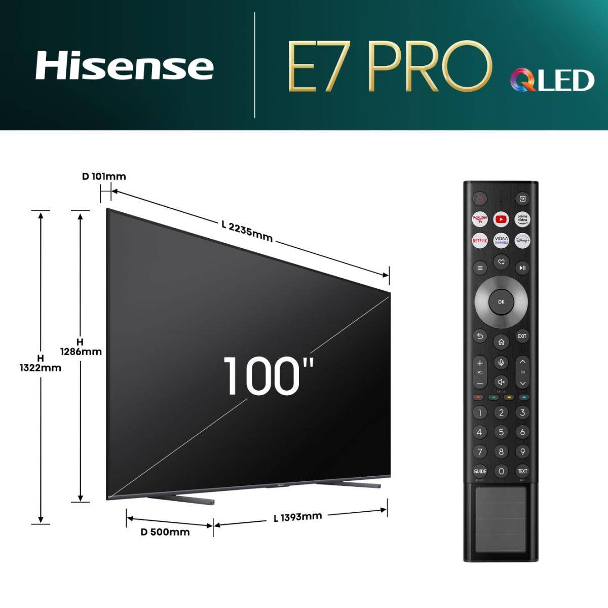 Hisense 100E77NQ PRO TV OLED 254 cm 100 pollici ERP G (A - G) Nero-3
