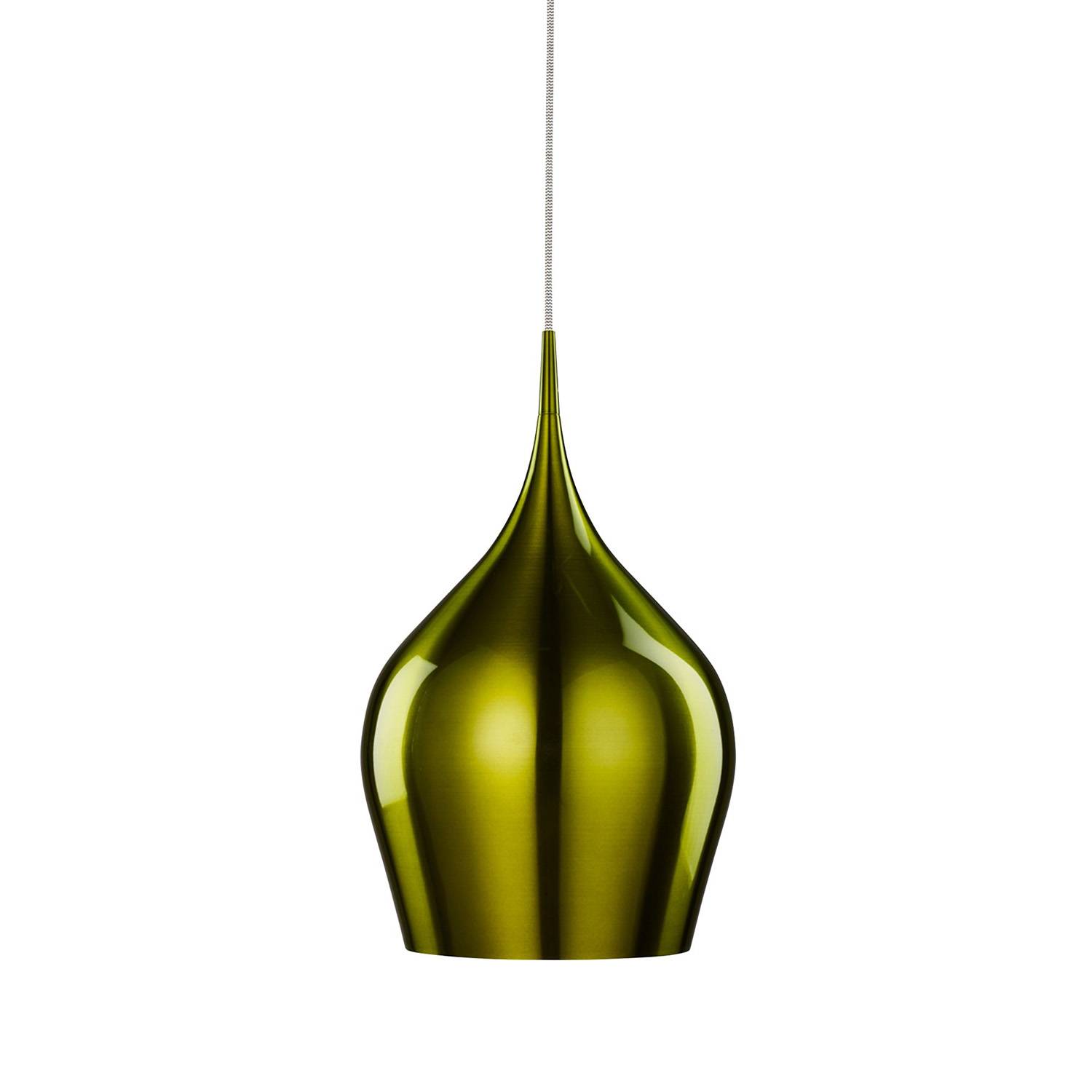 Sospensione Contemporanea Vibrante Alluminio Verde 1 Luce E27-0