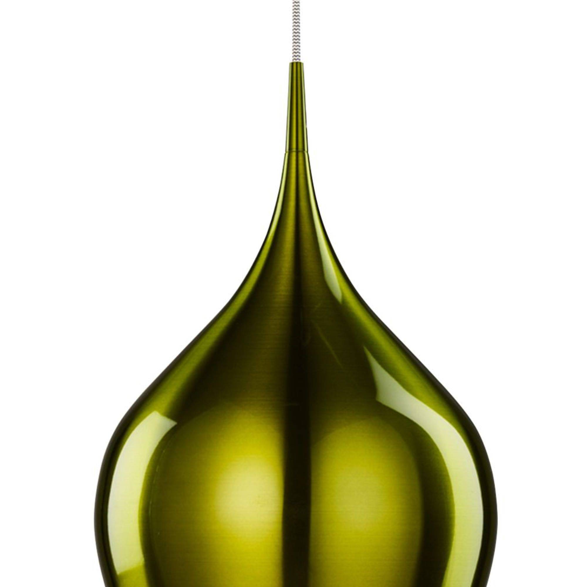 Sospensione Contemporanea Vibrante Alluminio Verde 1 Luce E27-2
