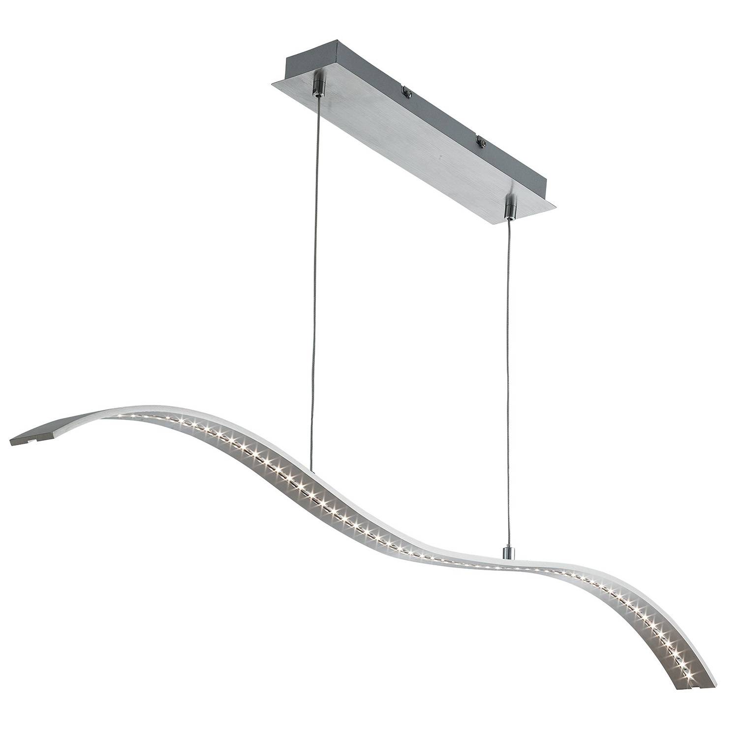 Lampadario Moderno Ala Acciaio Argento Marrone Led 10W 3000K-0