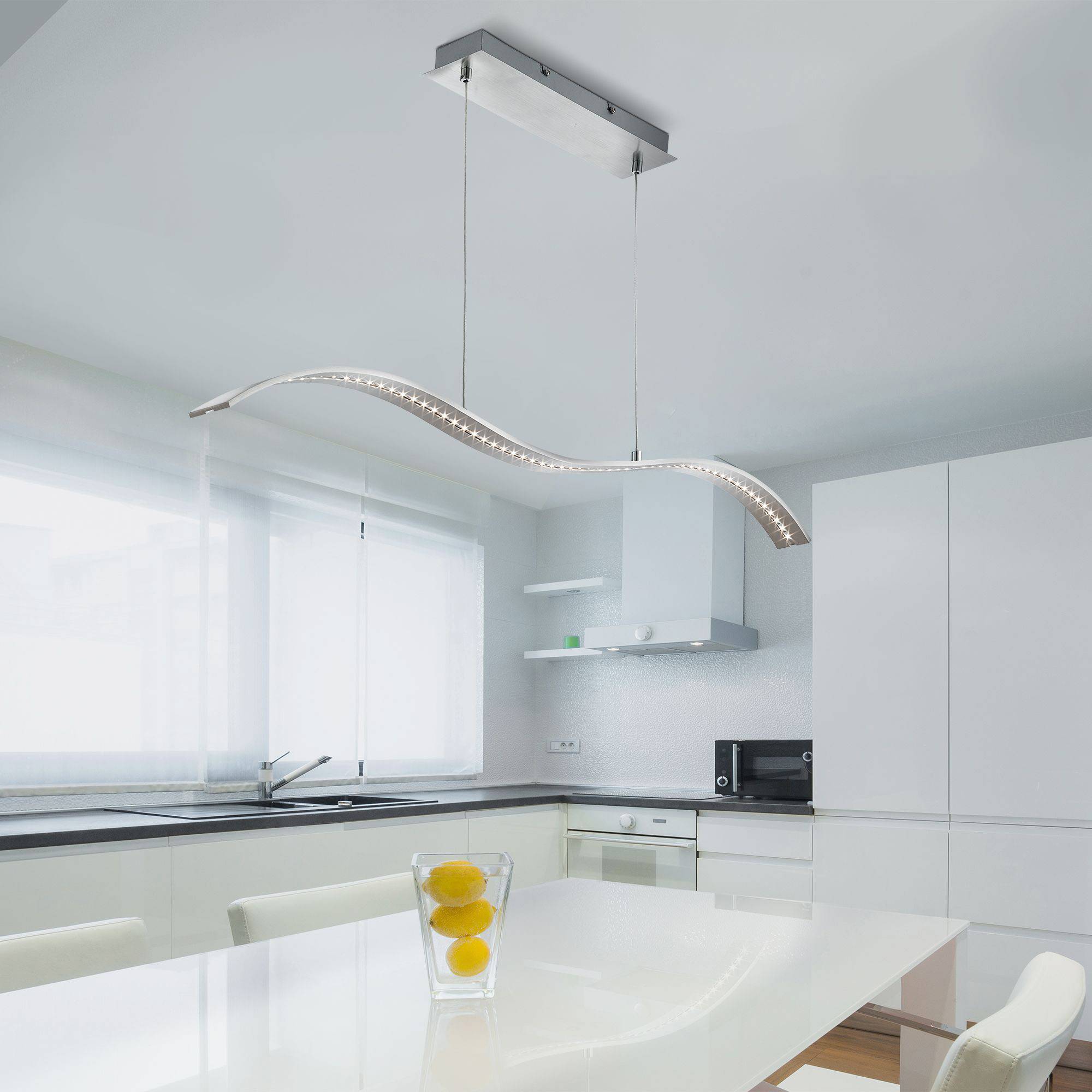 Lampadario Moderno Ala Acciaio Argento Marrone Led 10W 3000K-1