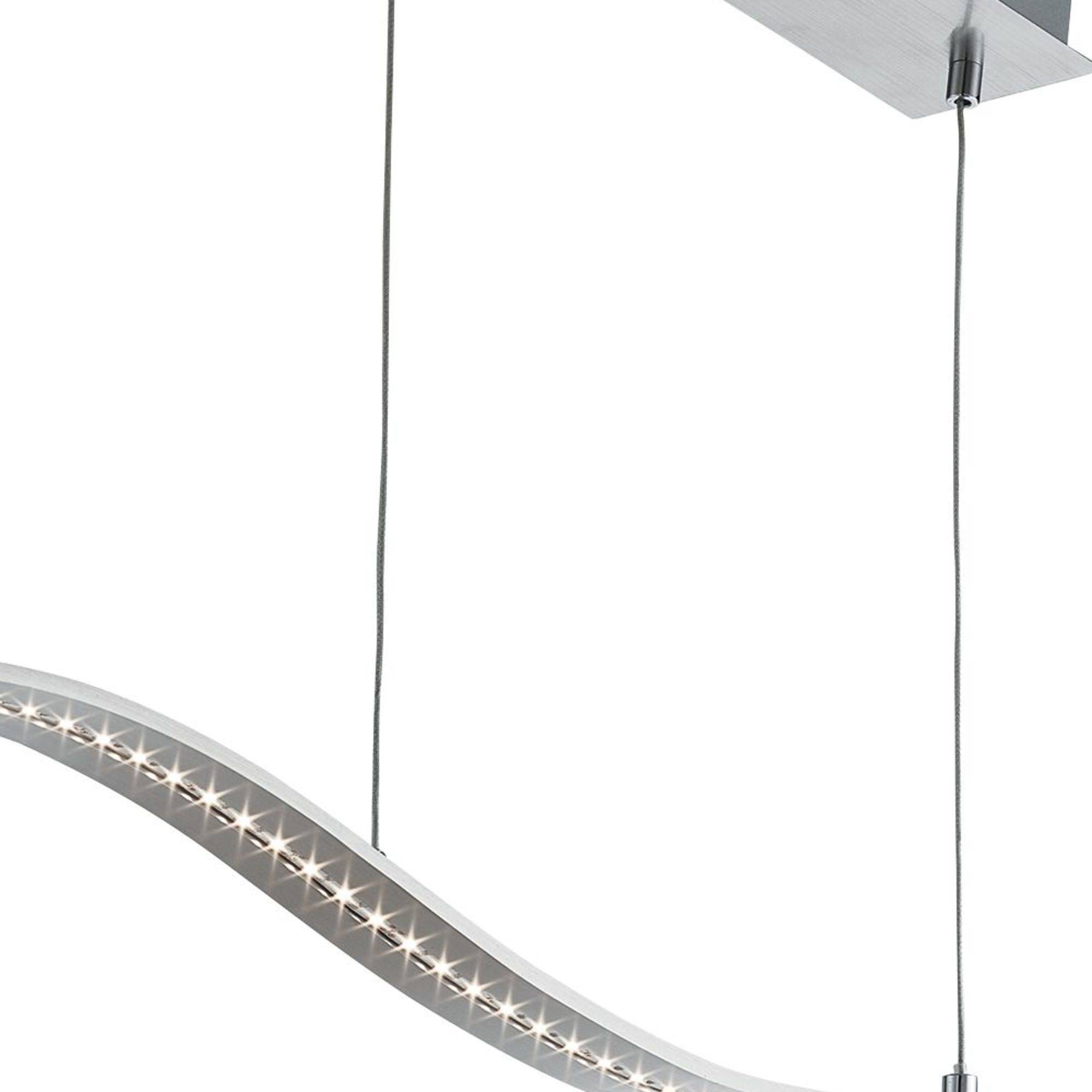 Lampadario Moderno Ala Acciaio Argento Marrone Led 10W 3000K-2