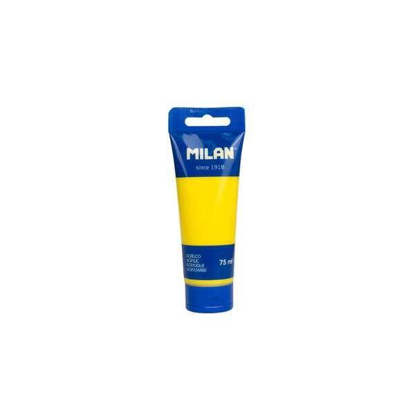 Tubo di vernice acrilico Milan 75 ml - pigmenti di alta qualità - miscetabile - colore giallo-0