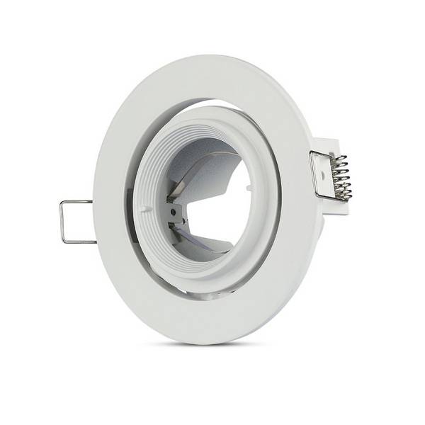 V-TAC Portafaretto LED da Incasso Rotondo GU10 e GU5.3 (MR16) Orientabile