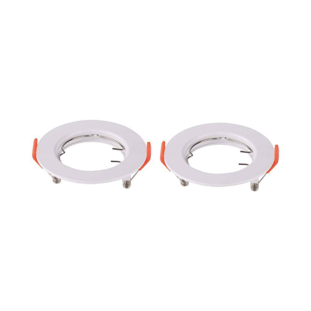 V-TAC Portafaretto LED da Incasso Rotondo GU10 *2 Colore Bianco-0