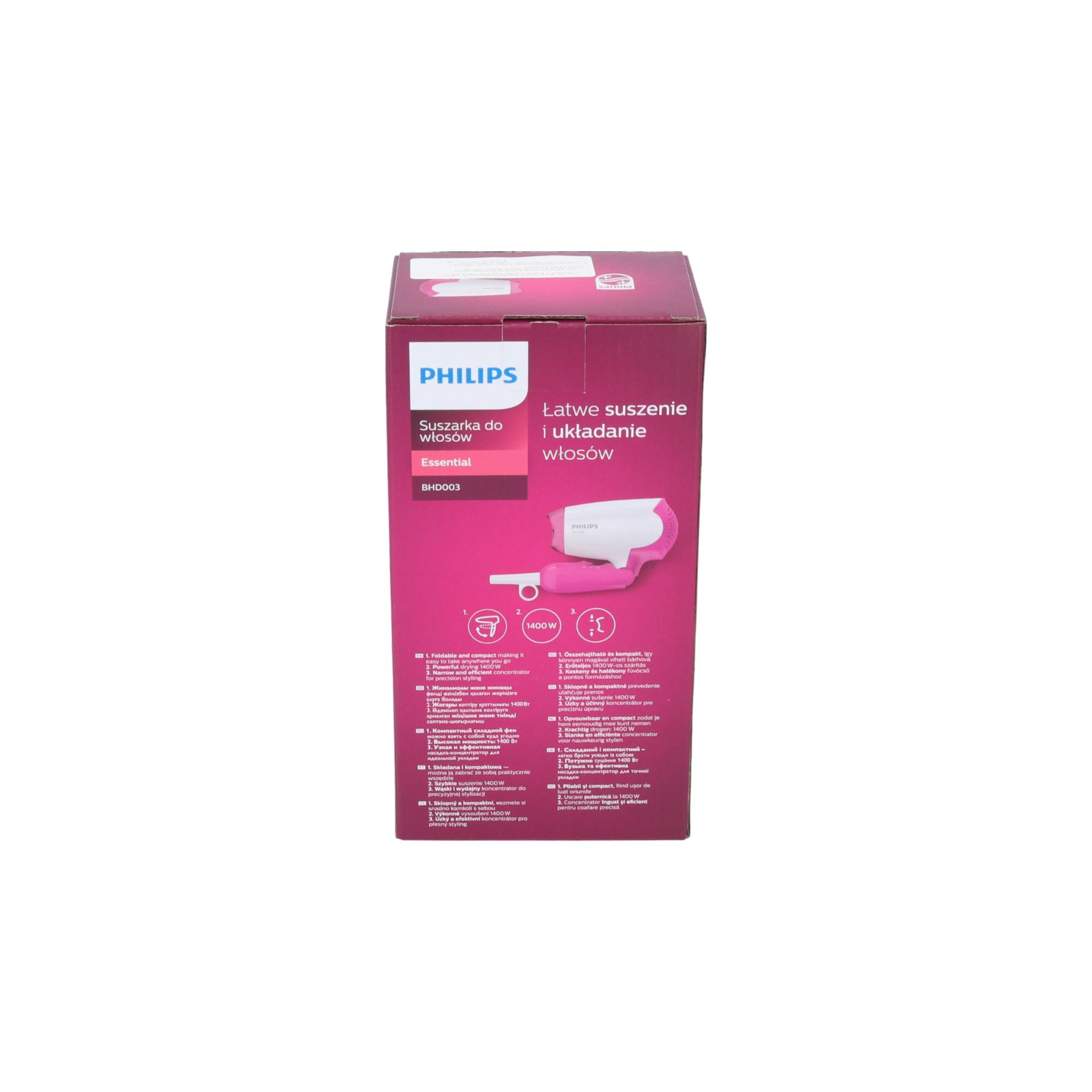 Philips DryCare BHD003/00 Asciugacapelli Phon 1400 W Rosa Bianco-3