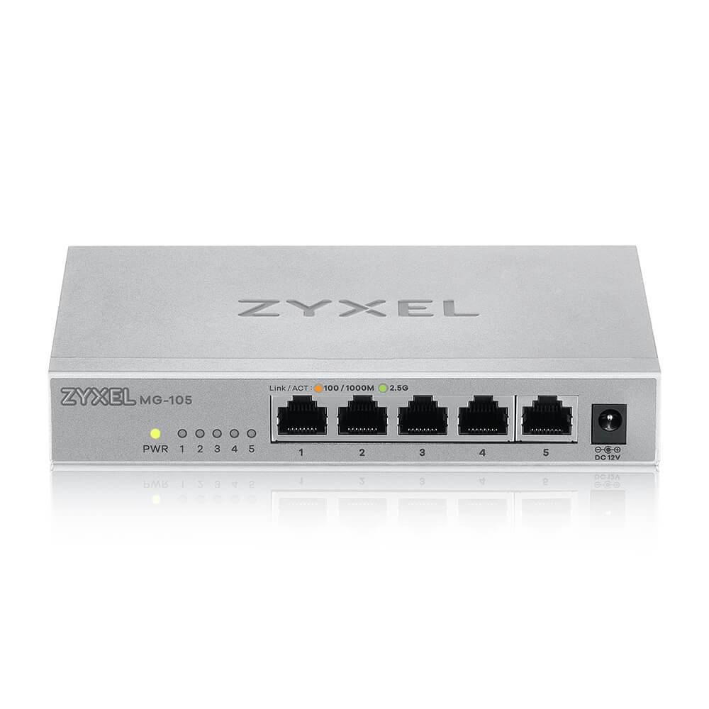 ZYXEL SWITCH XMG-108 UNMANAGED, 5 PORTE 2.5GBE1 PORTA 10GBE SFP+, DESKTOP-1