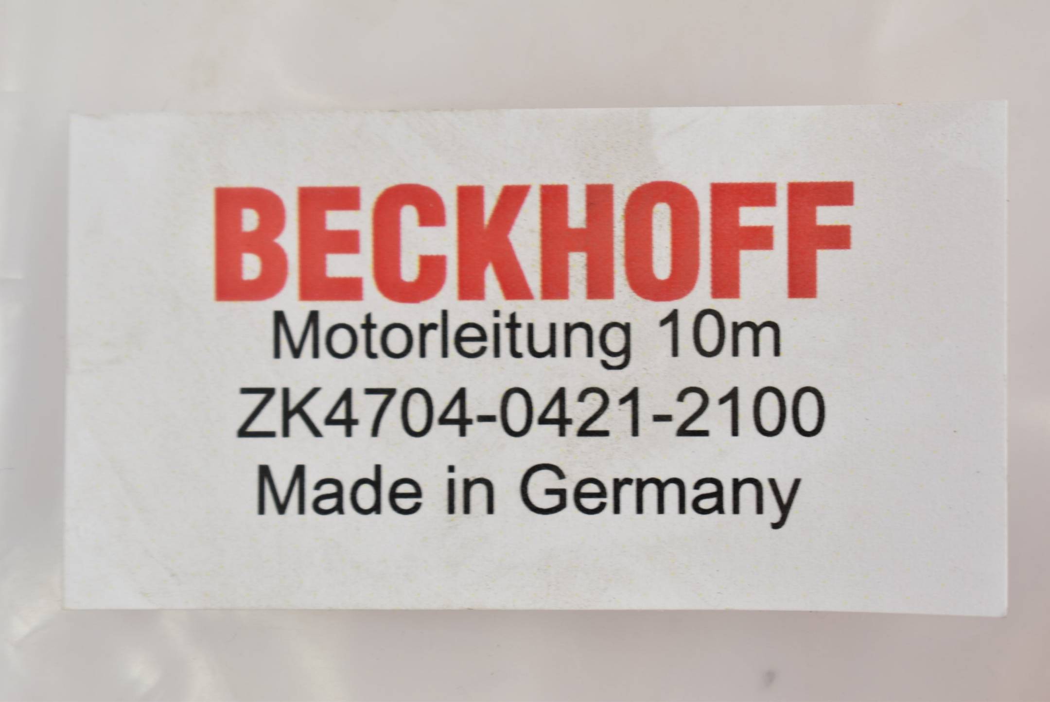 Cavo motore Beckhoff da 10 m ZK4704-0421-2100-2