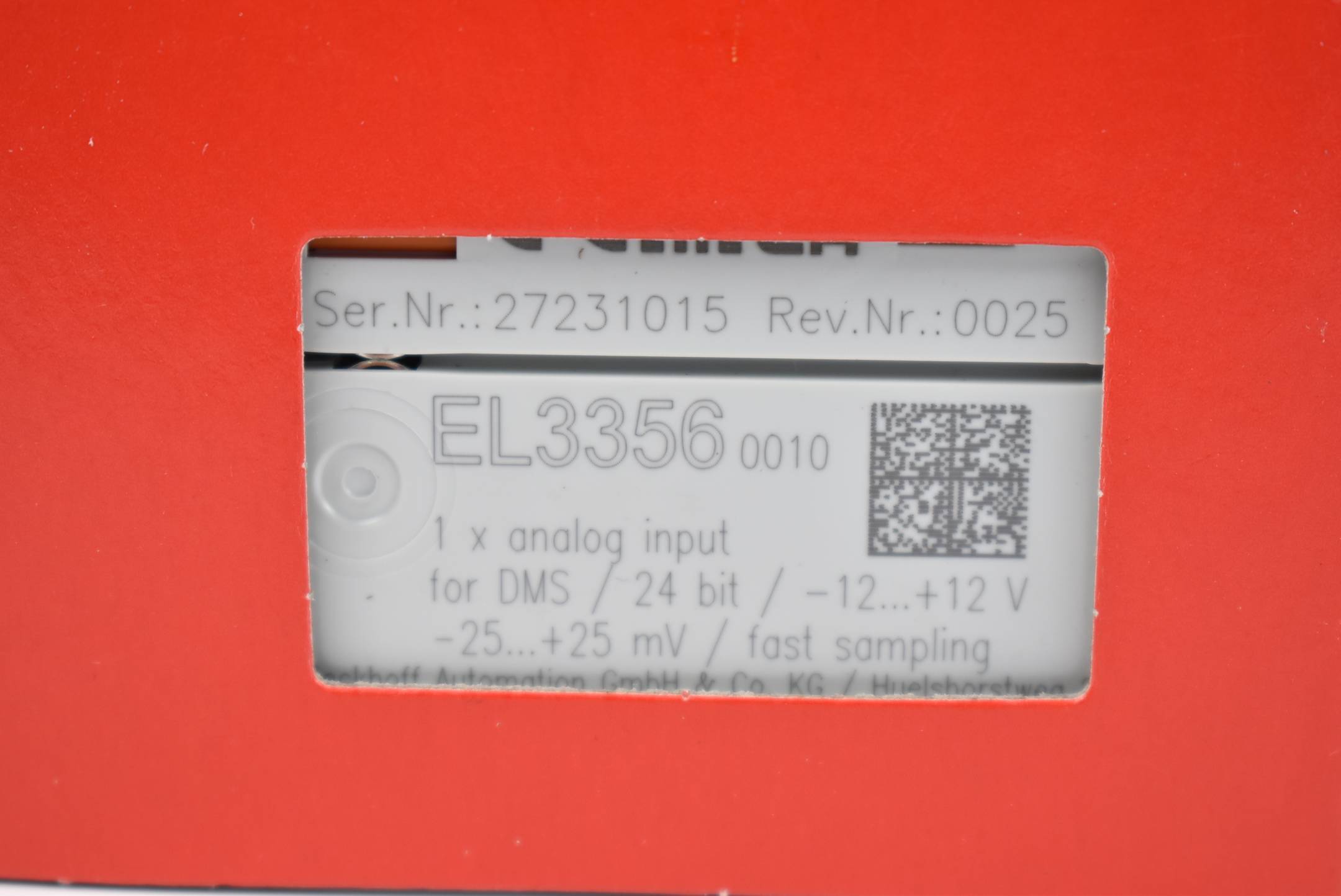 Beckhoff - EL3356-0010 - 1-Canale-Eingangsklemme Wägezellenauswertung 24Bit-1