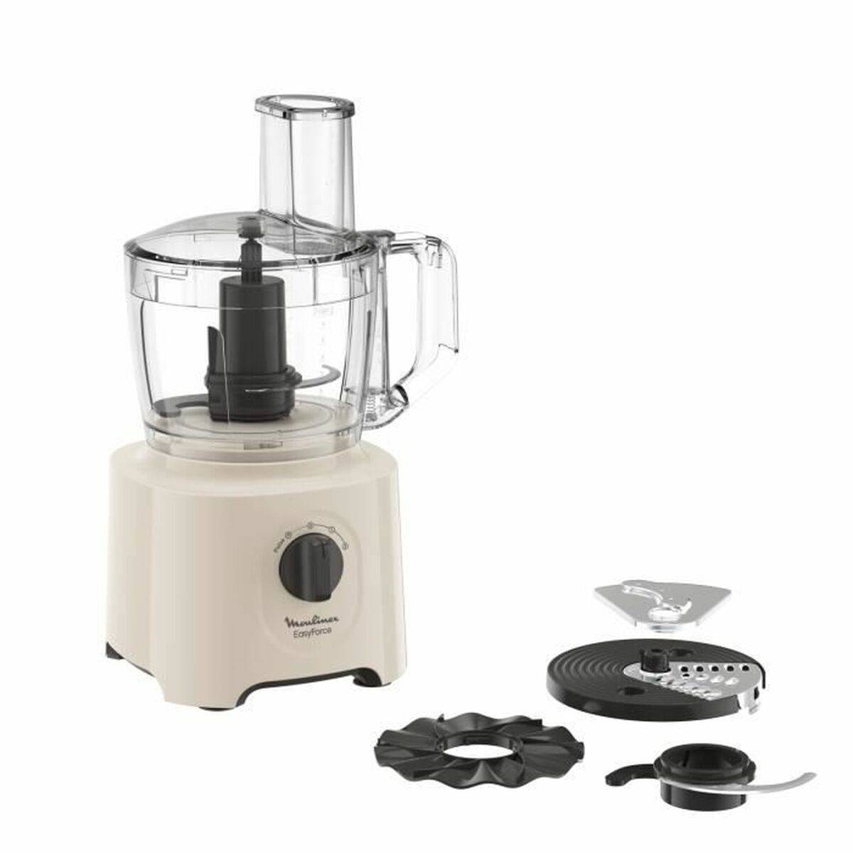 MOULINEX Easy Force Robot multifunzione, 4 accessori, 15 funzioni, Compatto, Parti compatibili con lavastoviglie FP242B1-0