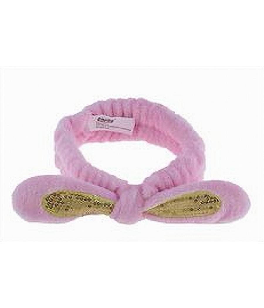 Fascia Per Capelli Doccia Shampoo Trucco Spugna Fiocco Paillettes 3 Colori 79296 --2