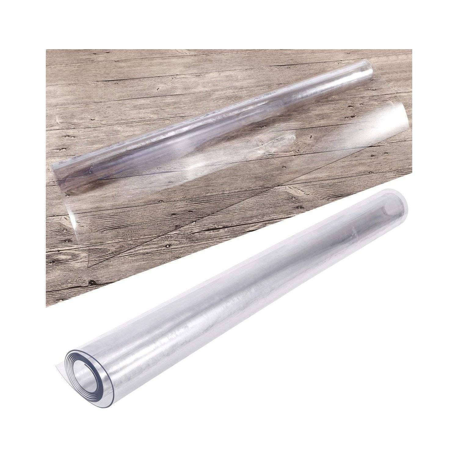 Pellicola da tavolo 1,7 mm pellicola di protezione tovaglia PVC trasparente lavabile 140 cm 50 cm-1