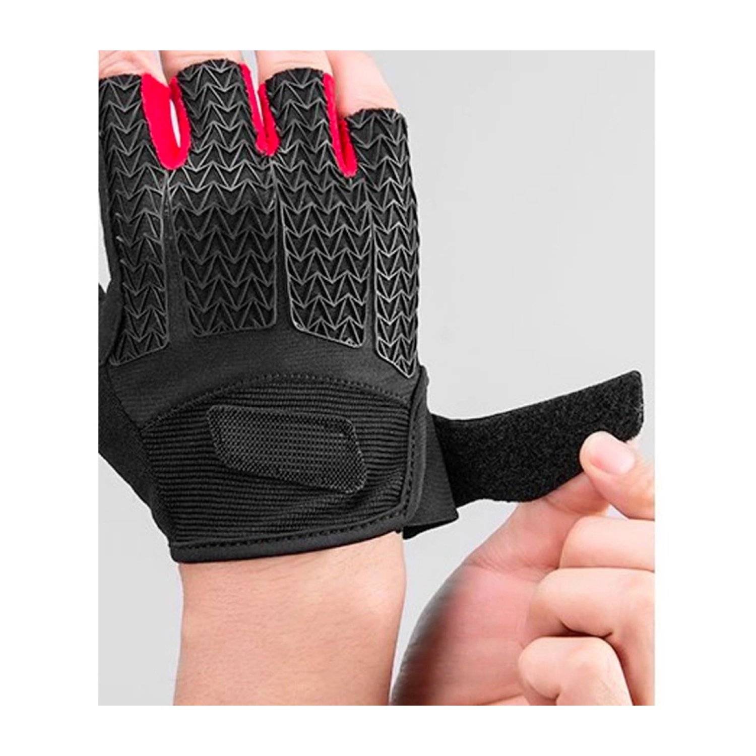 Guanti sportivi Rockbros guanti da ciclismo con inserti in gel nero-rosso XXL-2