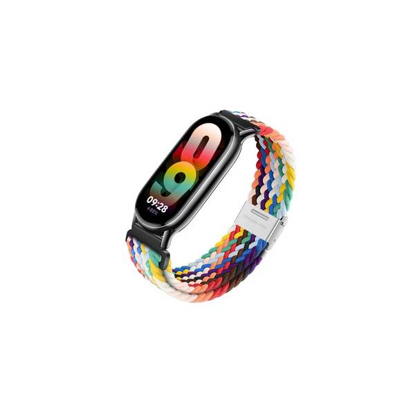 Cinturino per orologio - fibre di poliestere elastiche - cinturino FORCELL F-DESIGN FX5 per Xiaomi Mi Band 8 bianco