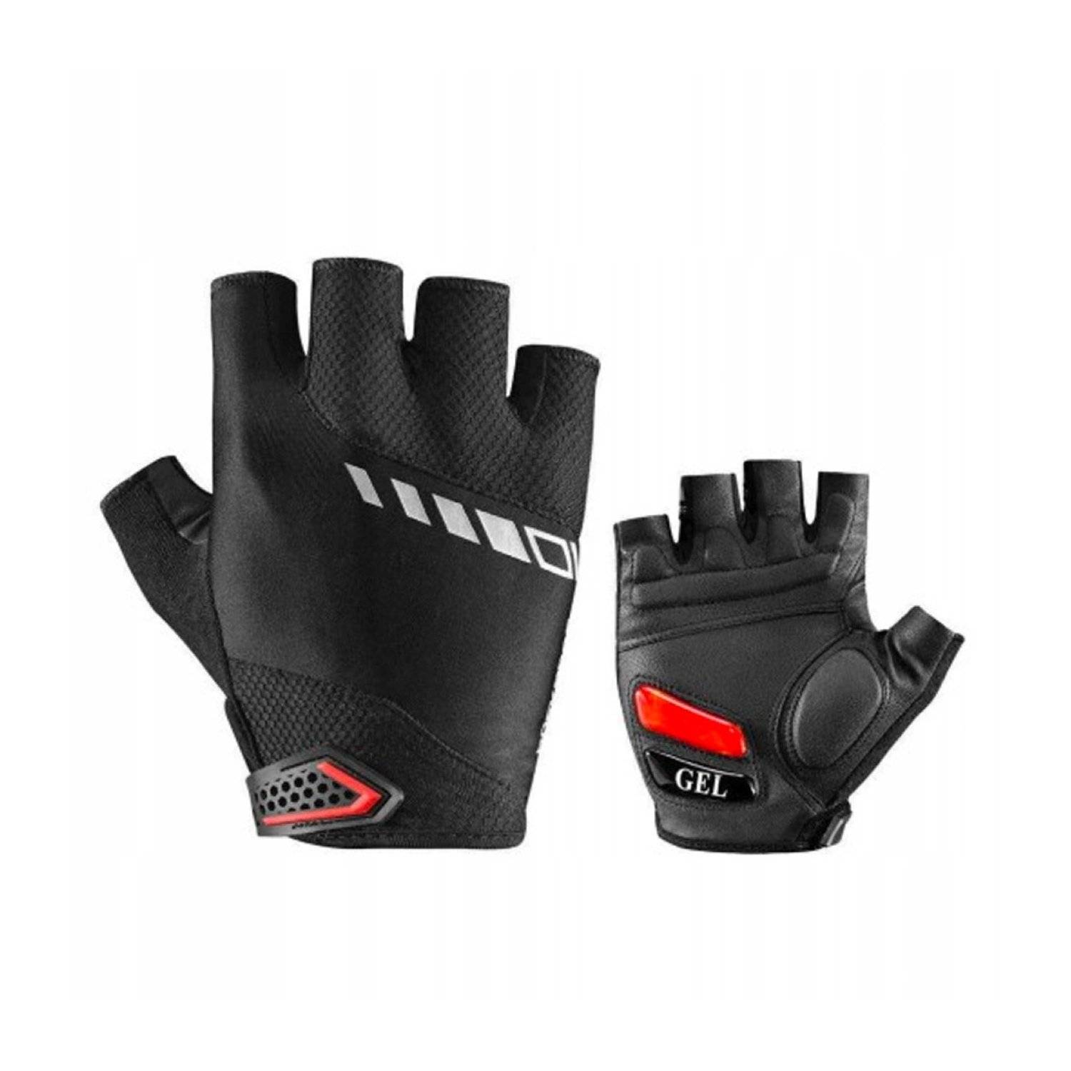Guanti da ciclismo Rockbros con inserti in gel, guanti sportivi neri in poliestere M-0