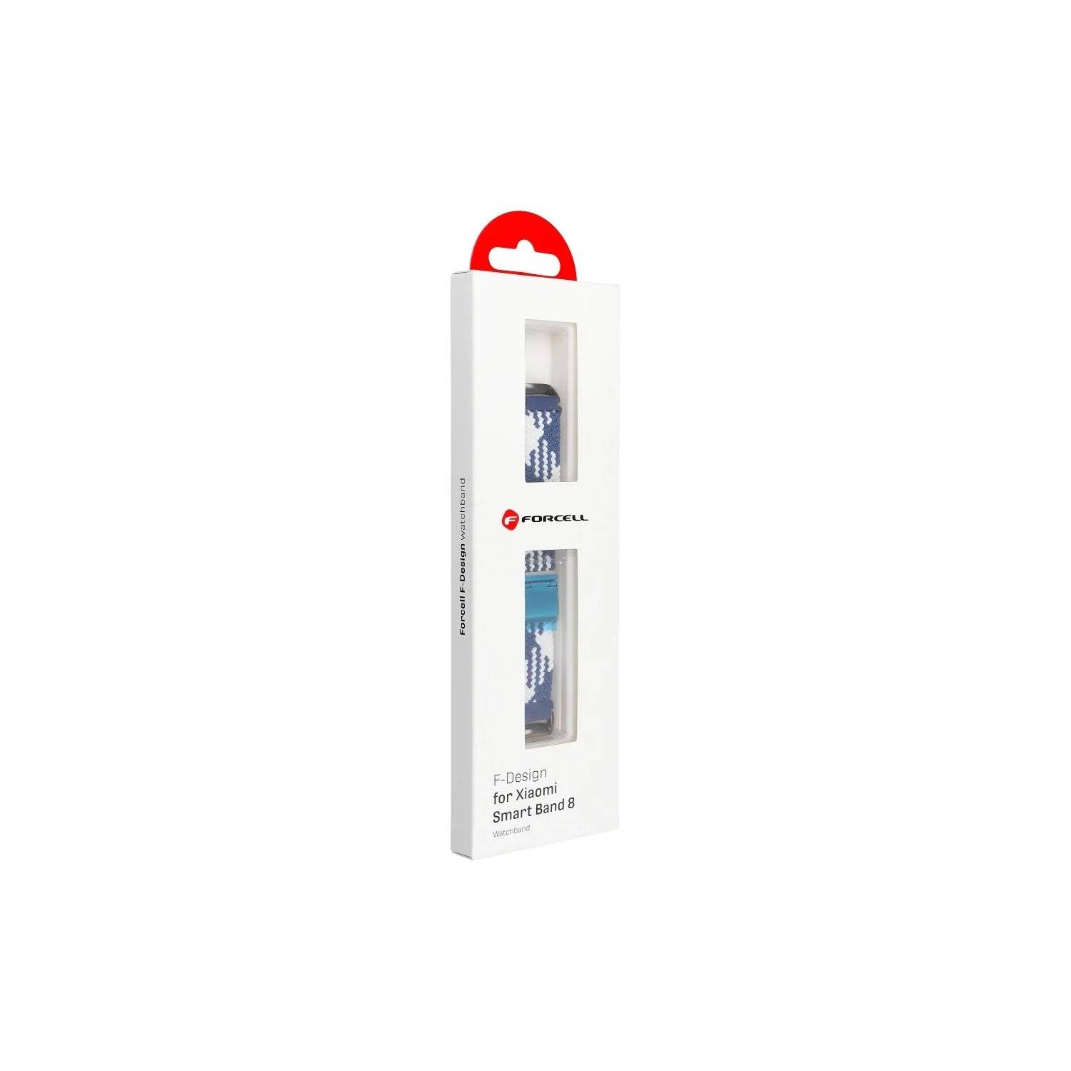 Cinturino per orologio - fibre elastiche di poliestere - Bracciale FORCELL F-DESIGN FX5 per Xiaomi Mi Band 8 blu-bianco-1