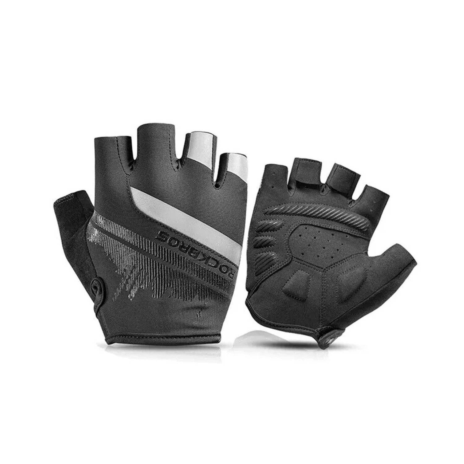 Guanti da ciclismo Rockbros guanti sportivi realizzati in nylon elastan nero M-0