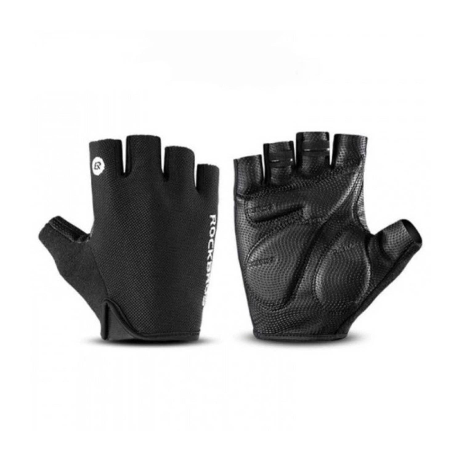 Guanti sportivi Rockbros guanti da ciclismo in nero, antiscivolo e ariosi L-0
