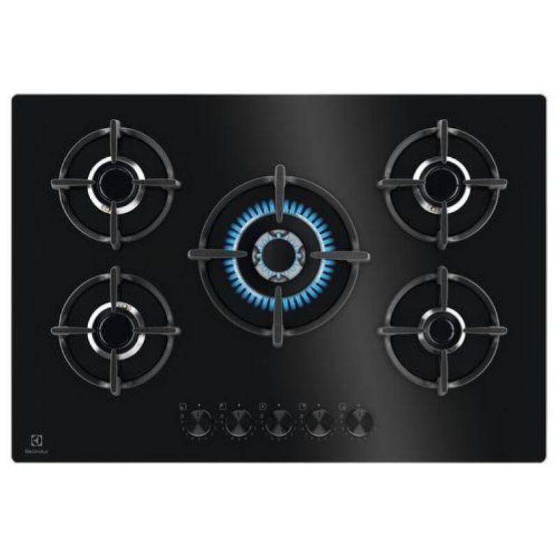 Piano Cottura Electrolux EGG75372K Superficie Piana a Gas 5 Fornelli Nero-0