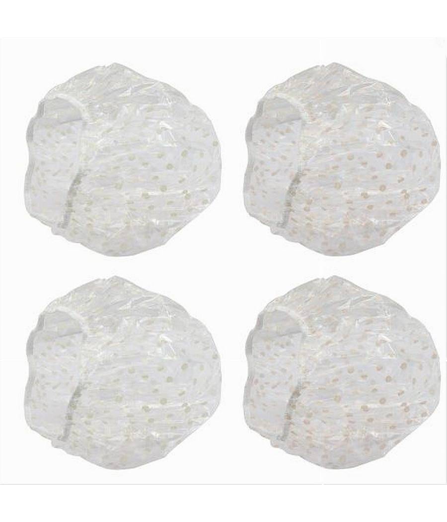 Set 8 Pz Cuffia Per Doccia Bagno Elastico Fantasia A Pois Protegge Capelli 79525 --0