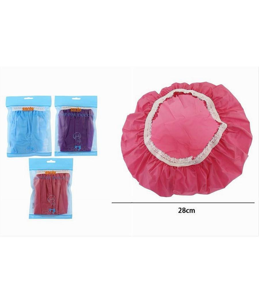 Set 3 Pz Cuffia Doccia Bagno Elastico Con Bordino A Pizzo Protegge Capelli 87180 --1