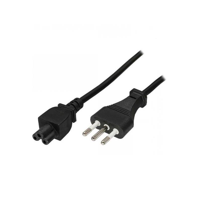 CAVO DI ALIMENTAZIONE TRIPOLARE PER NOTEBOOK 1mt ADJ NERO-0
