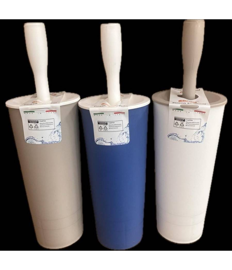Set Portascopino Bagno Wc Toilette Con Scopino Completo In Plastica Vari Colori --0